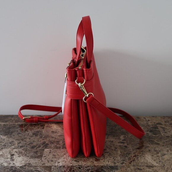 LOVE MOSCHINO BORSA PU ROSSO SATCHEL BAG - Picture 8 of 15